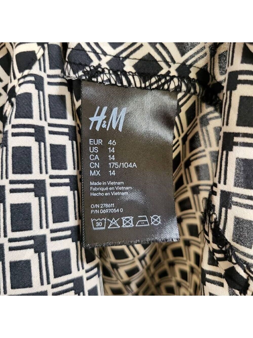 H&M Long-sleeved Blouse sz 14 - Picture 3 of 6